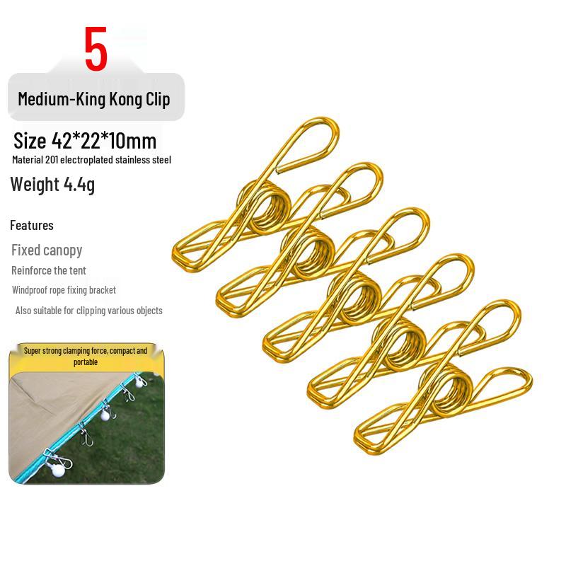 Multi-Use Tent & Awning Windproof Clips for String Lights & Camping Securement
