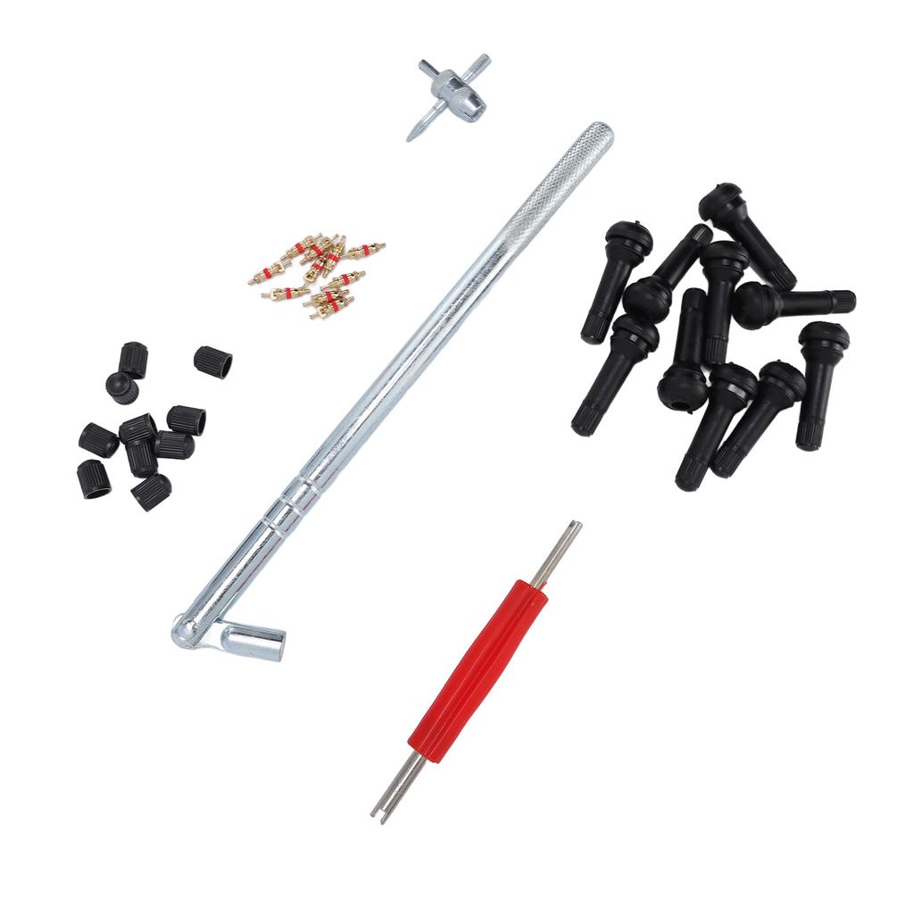 33 Stück Ventileinsatz-Installationsset Mühelose Anwendung Auslaufsicher Ventildüse Ventilkappenset für Fahrrad