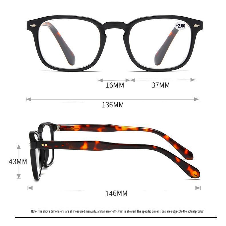 Unisex Spring-Temple Retro Reading Glasses – Fashionable & Versatile for Business & Casual Use
