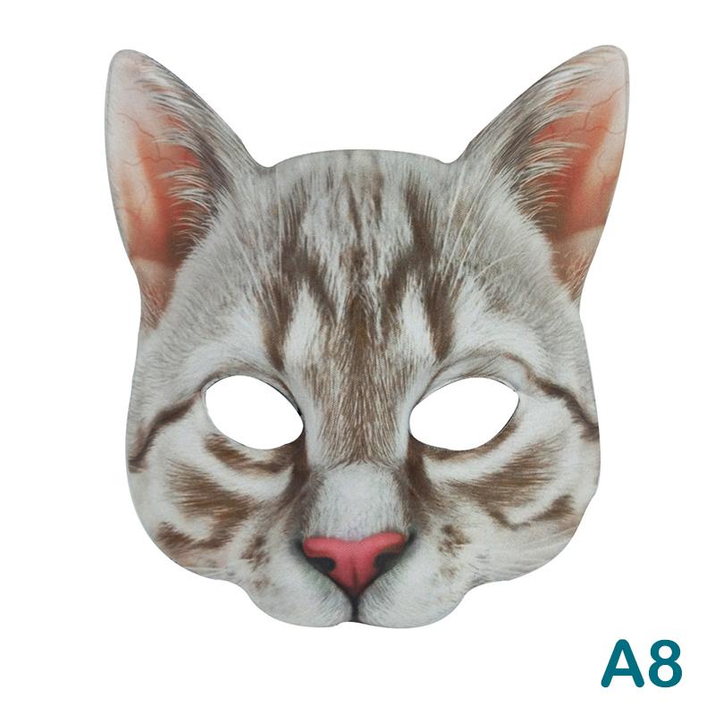 Halloween Mask Cat Half Face Mask Party Props Adult Costume Halloween Cat Mask