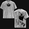 Fushiguro Toji Jujutsu Kaisen Clothing Men Short Sleeve Manga T-shirts Vintage Washed T Shirt Casual Cotton Tee Harajuku Tshirt