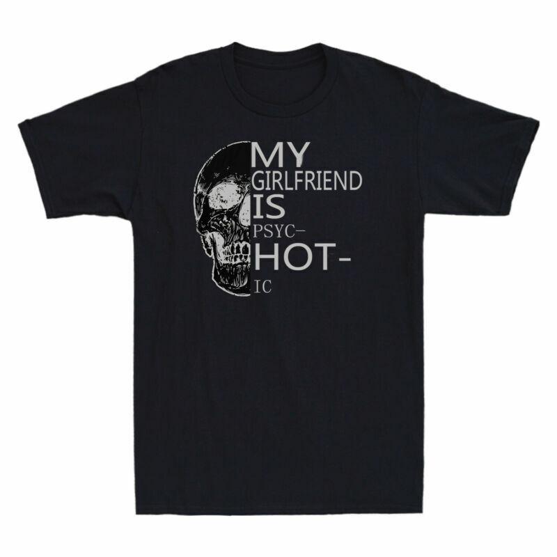 Skull Is Hot Tshirt Short Unisexs Retro Girlfriend Sleeve Tee Cotton My Psychotic S