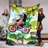 Classic Cartoon Little Mole Print Blanket Warm Soft and Comfortable Home Travel Blanket Sofa Bedding Camping RV Blanket for Gift