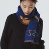 ONSZ Wool Cashmere Solid Double-Sided Logo Muffler