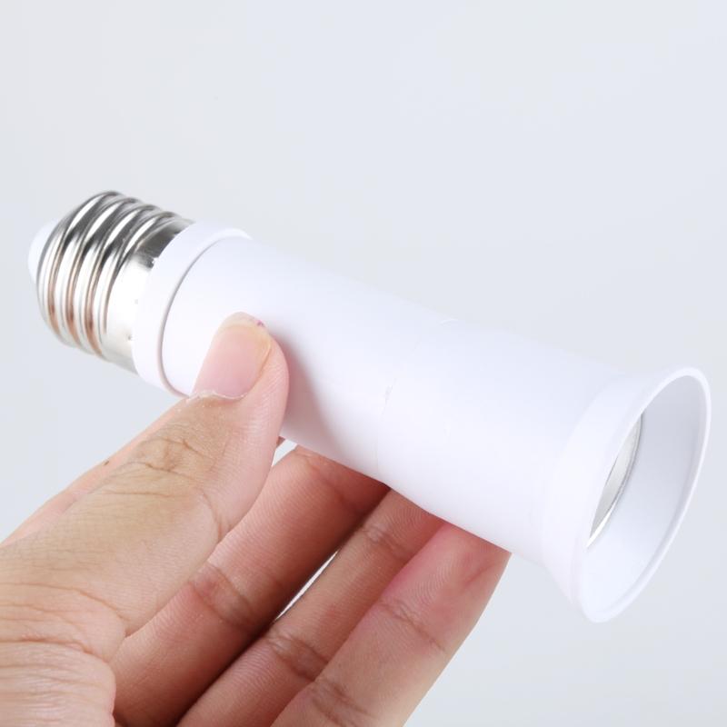 E27 to E27 Light Socket Extender Adapter Flexible Extension,100W Most ABS Lamp Holder Converters Socket Extender