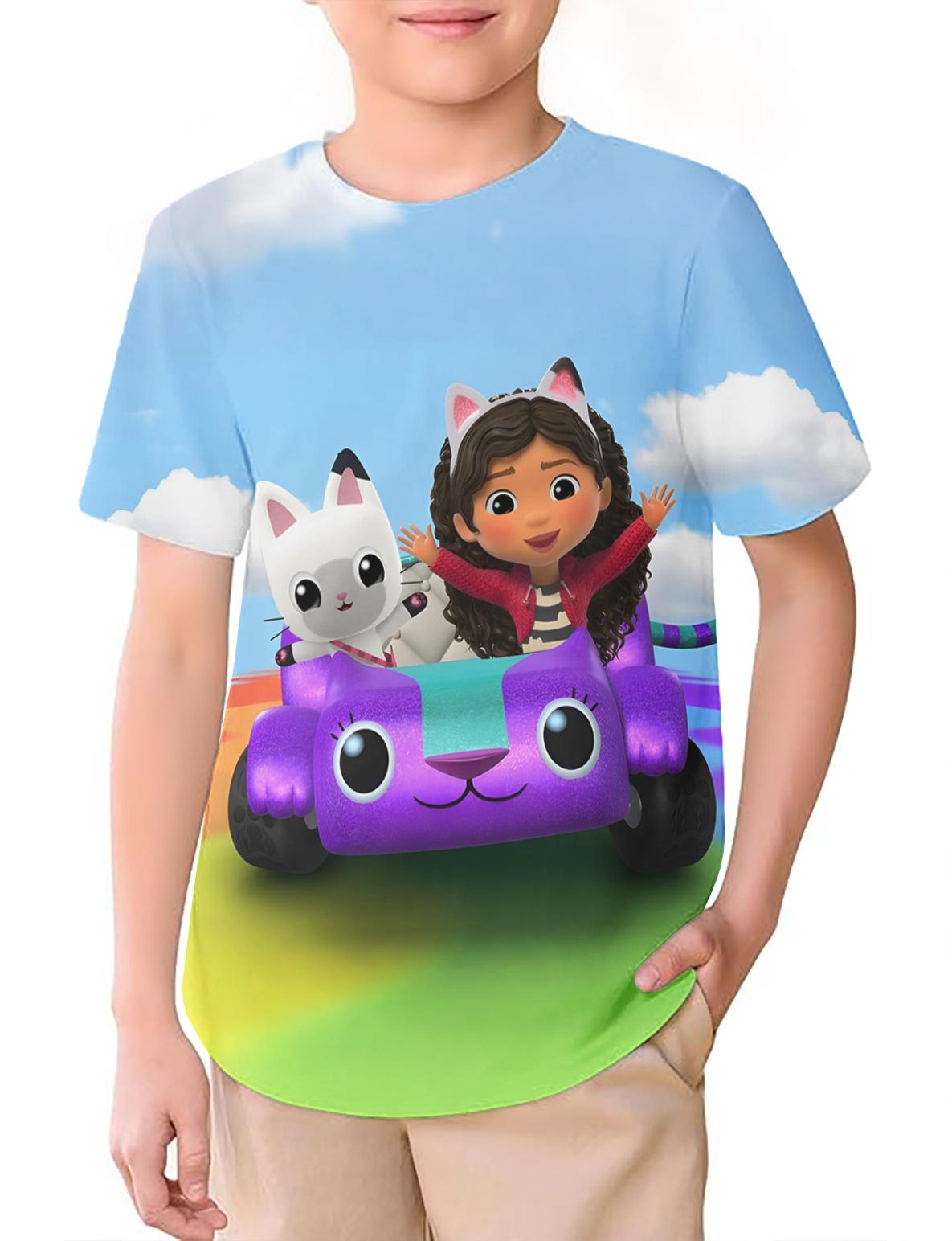 

3D T-shirt 2026 NEW Gaby s dollhouse Cartoon Print Clothing Tops Short Sleeves Sports Fashion Streetwear Manga Comic Tees Toddler 3D Printed Anime 110