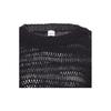 PINKO Loose Fit Hollow Short Sleeve Knit Top Women tops Black 103148A1PG-Z99