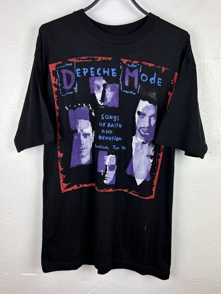 Ретро 90-х Depeche Mode Devotional Tour 1993 Футболка Ремейк S-5XL Унисекс Футболка L