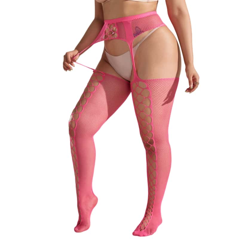 Ciorapi plasă dantelă ajurată XXXL Bottom Queen Mărimi mari ciorapi pantalon Lolita Fete Floral Alb Negru Jartieră cu suspensor Ciorap sexy Colanți pentru femei