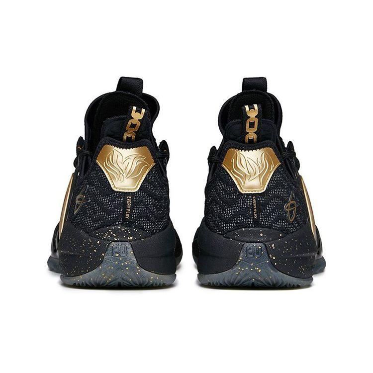Anta GH2 Hayward Black Golden Shock Absorbing Non-Slip Durable Low-Top Basketball Shoes Men sneakers 112131103-2
