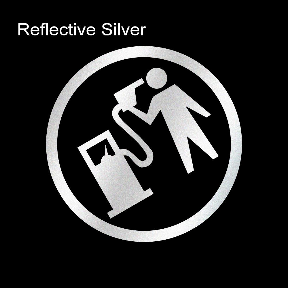 Car Fuel Tank Cap Sticker Creative Reflective Vinyl Film Decals Refueling Cover Cartoon Decor Auto Vehicle Exterior Accessories серебро белый