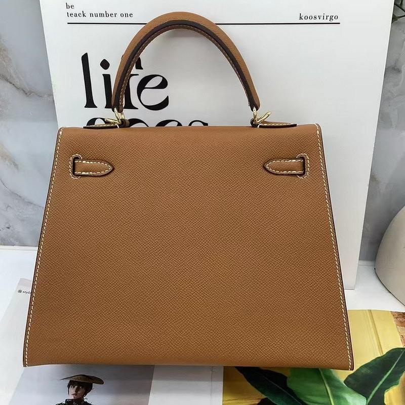 Erste Schicht Rindsleder Handflächenmuster Zweite Generation Kelli Tasche tragbare Schulter-Umhängetasche mit doppeltem Schultergurt (M09KL)