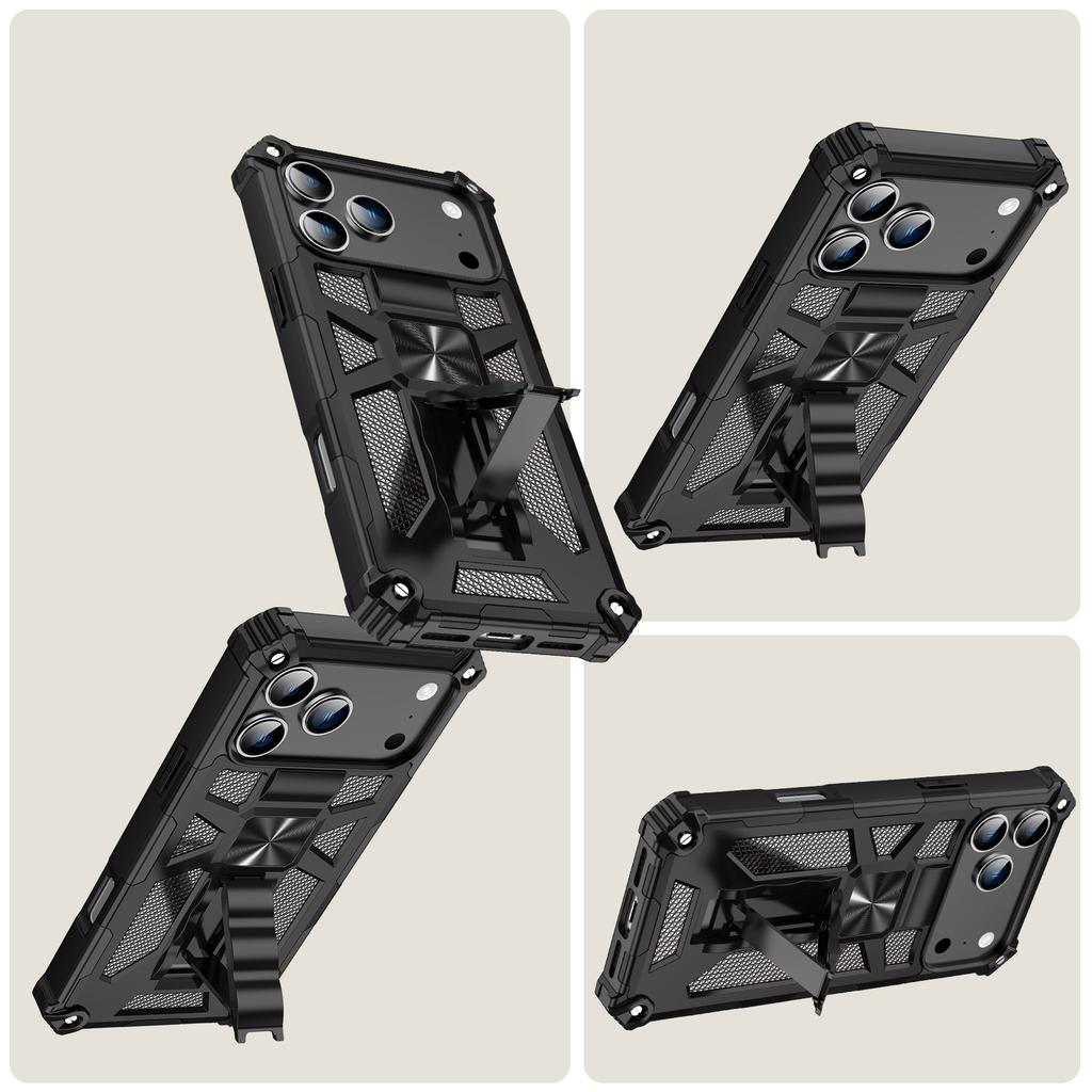 For iPhone 17 Pro Phone Case Kickstand Drop Protection PC+TPU Back Cover