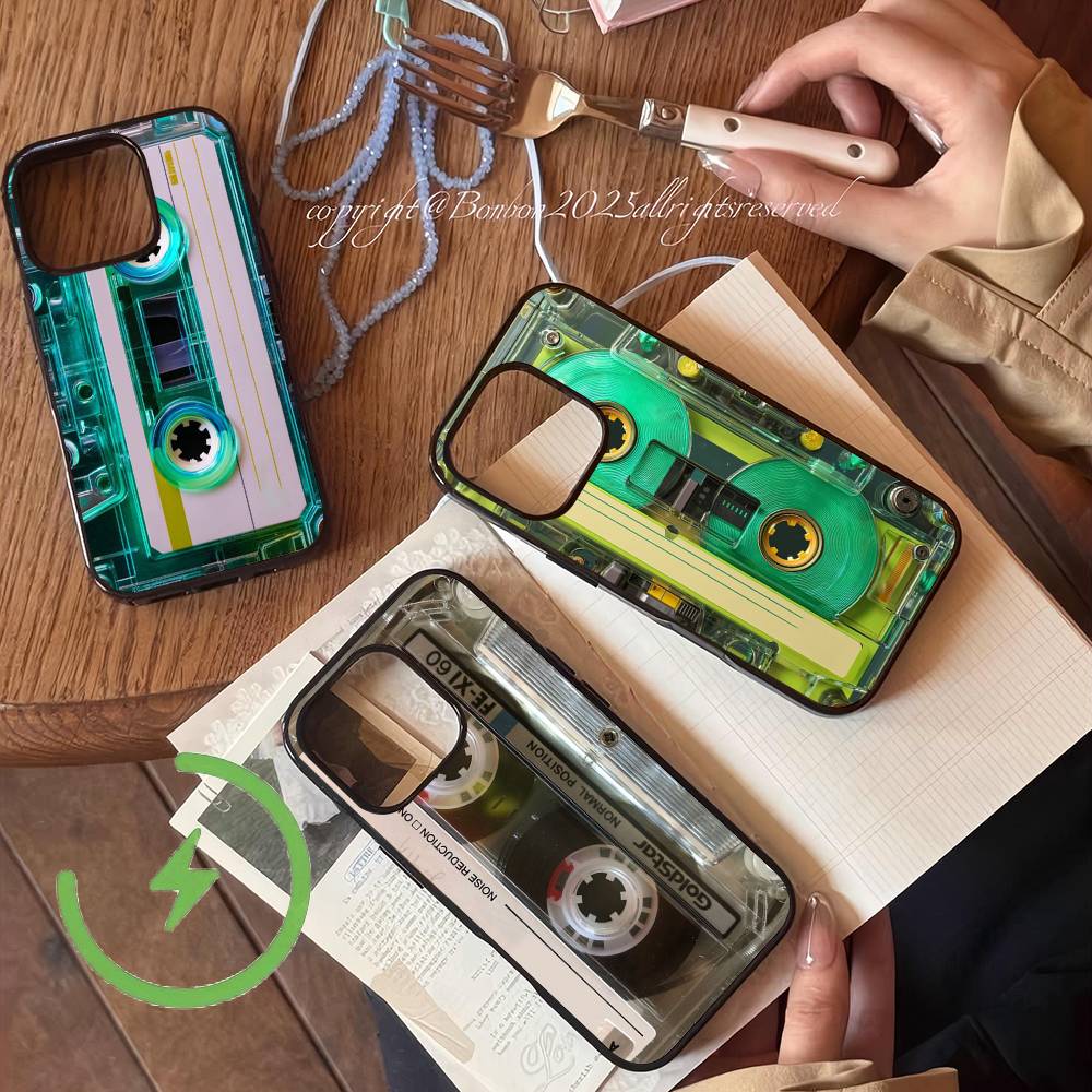 Vintage Cassette Tape Retro Style Magsafe For IPhone Phone Case 17 Air 16 15 14 Plus 13 12 Mini 11 Pro Max Thin Magnetic Cover