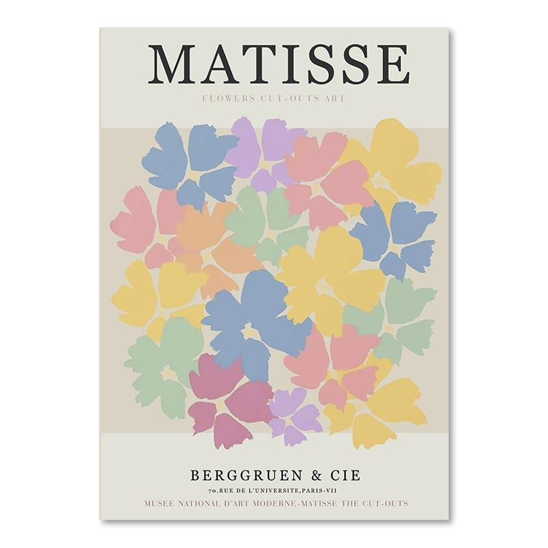 Abstract Henri Matisse Canvas Painting Aesthetic Danish Pastel Posters and Print Modern Wall Art Pictures for Living Room Decor