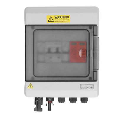 DC1000V PV Combiner Box 1 In 1 Out Solar Combiner Box with 15A Fuse 16A DC Circuit Breaker for