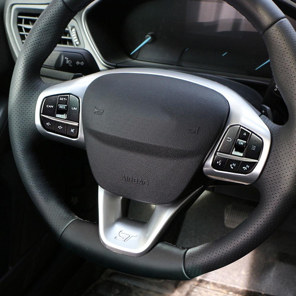 Capac Panou Volan pentru Ford Fiesta MK8 2017-2025 pentru Ford Focus MK4 2019-2025 Cadru Ornament Butoane Control Volan Auto ABS