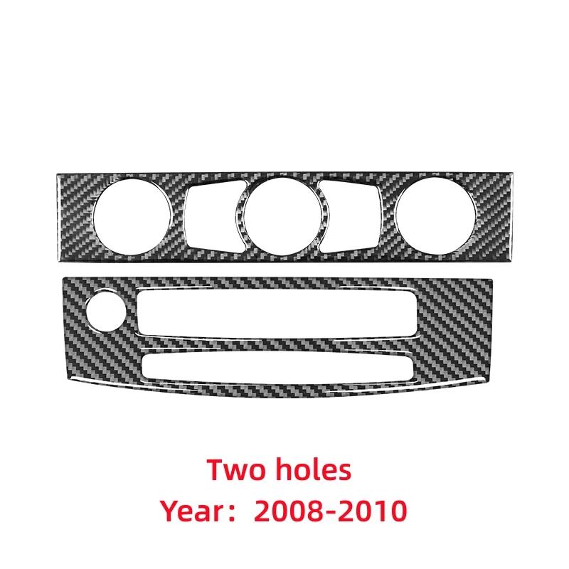 For BMW 5 Series E60 2004-2010 Accessories Carbon Fiber Interior Car Air Conditioner CD Control Panel Trim Cover Frame Stickers