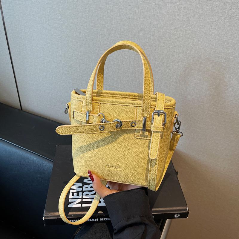 

Сегодняшние популярные сумки женские летние популярные ретро сумочки для通勤 через плечо кроссбоди сумки-ведра жёлтый