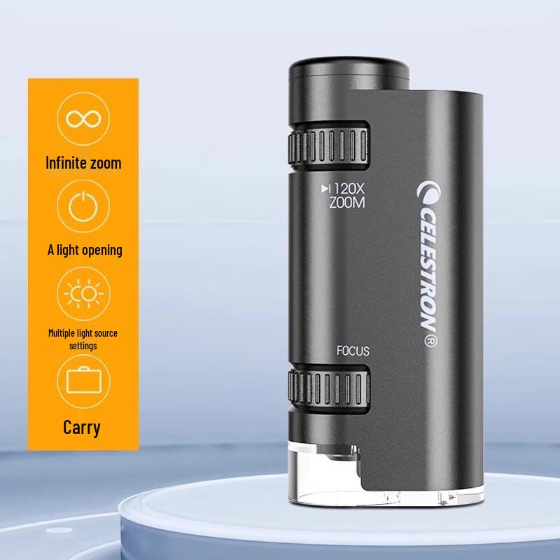 Celestron 120x Portable LED Handheld Microscope for Kids