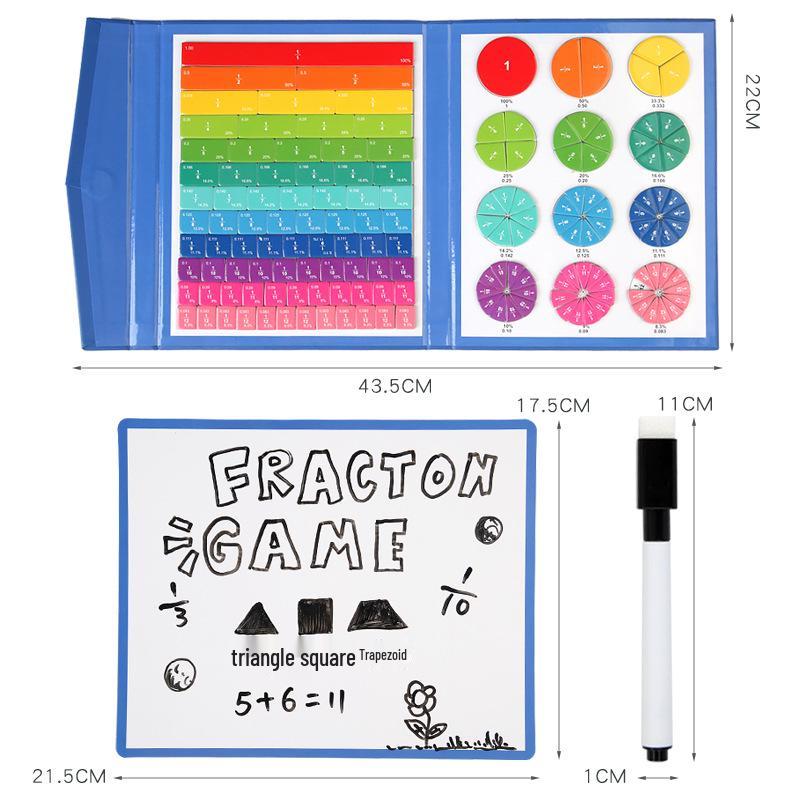 Magnetic Fraction Board Game for Kids 3+ | Educational Toy for Logical Thinking & Early Learning