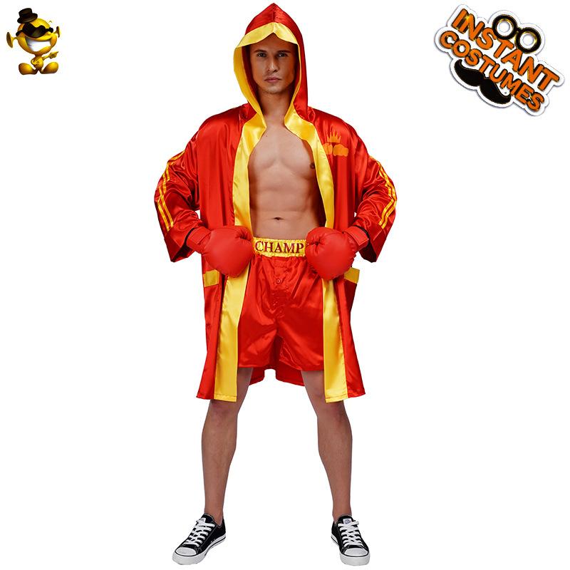 Halloween adult male boxer role-playing stage