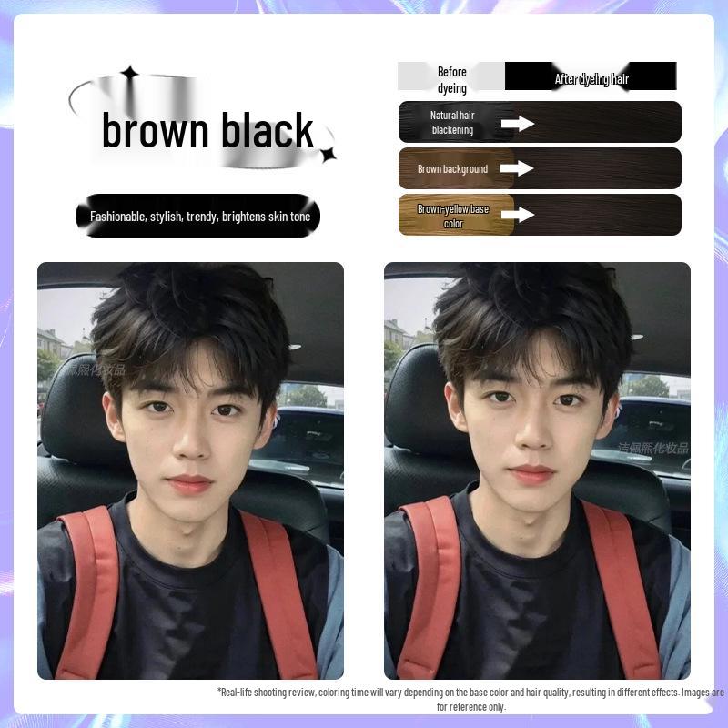 Men's Milk Tea Gray No-Bleach Hair Dye Cream