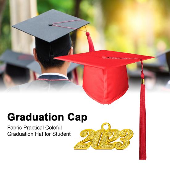 Academic Hat Reusable Tear-resistant with Tassel Adult Children Graduation Party Accessory