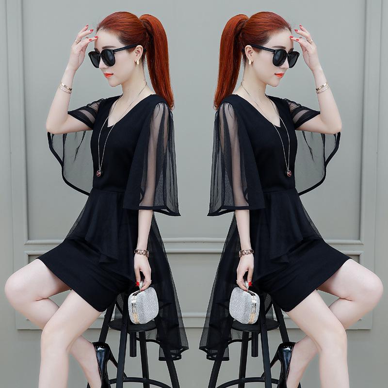 Chiffon dress women's summer new gentle super fairy cold wind thin mesh medium and long summer skirt