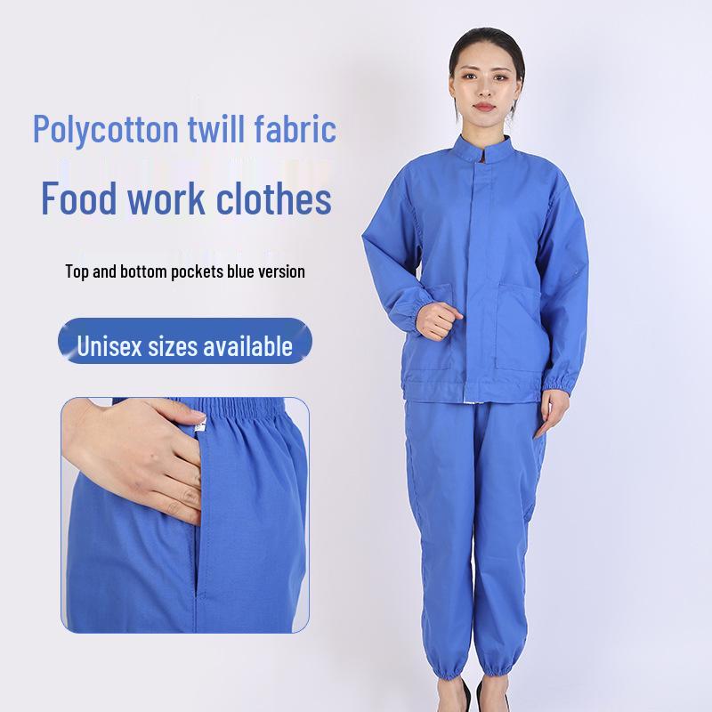 Unisex White Workwear Set for Catering, Food Industry, and Bio-Pharmaceuticals