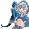 Hololive Gawr Gura Cosplay Costume ENG Shark Costumes for Women Halloween Youtuber Cosplay Full Set Tail With Hat Halloween Carnival Outfits Blue