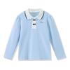 ASK JUNIOR Girls' Long-Sleeve Polo Shirt with Tie Design