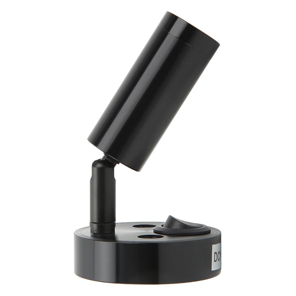 RV Nachttisch Leselampe Drehbare Wandhalterung LED Spot Leselampe 3W mit Schalter für Boot Schwarz