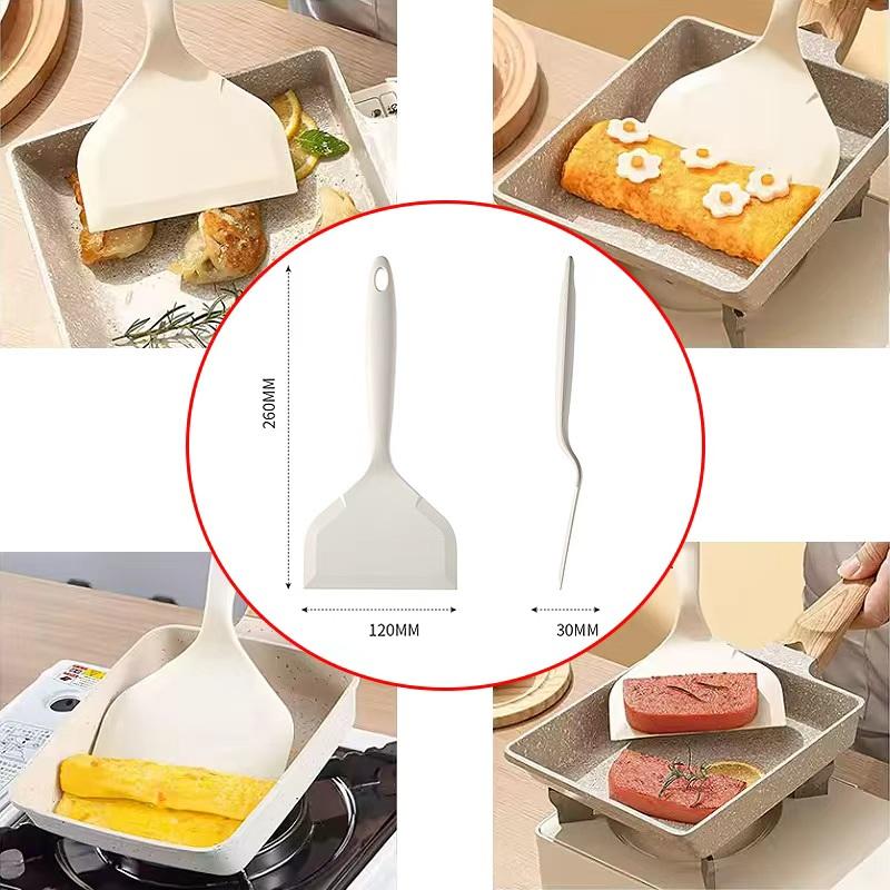 1PC Silicone Heat Resistant Pancake Shovel Non-stick Cookware Spatula Food Grade for Baking Eggs Fish Steak Pizza Utensil