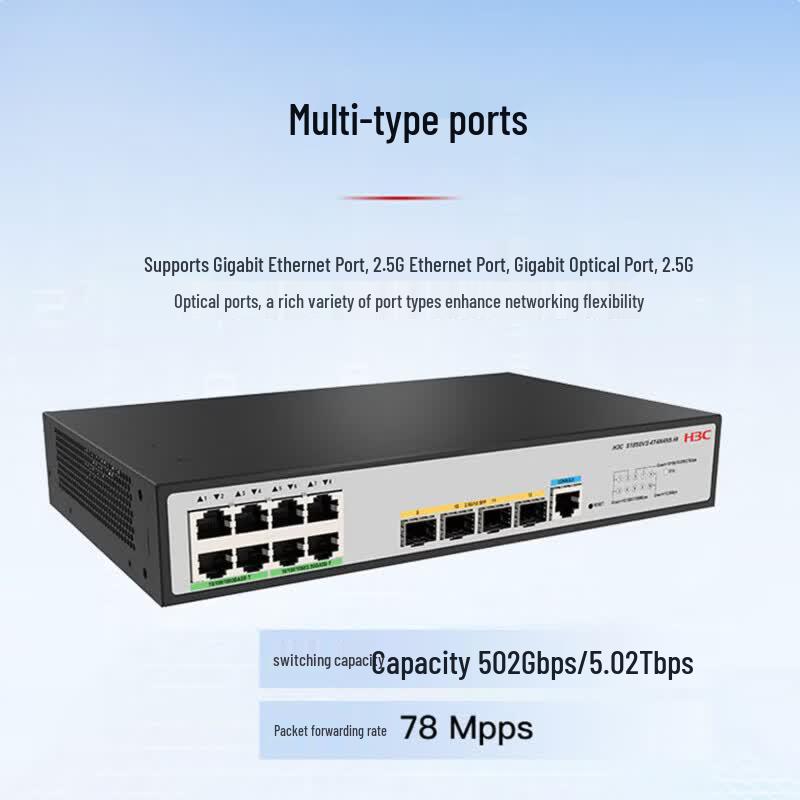 H3C S1850V3 Series 8-Port Managed Network Switch