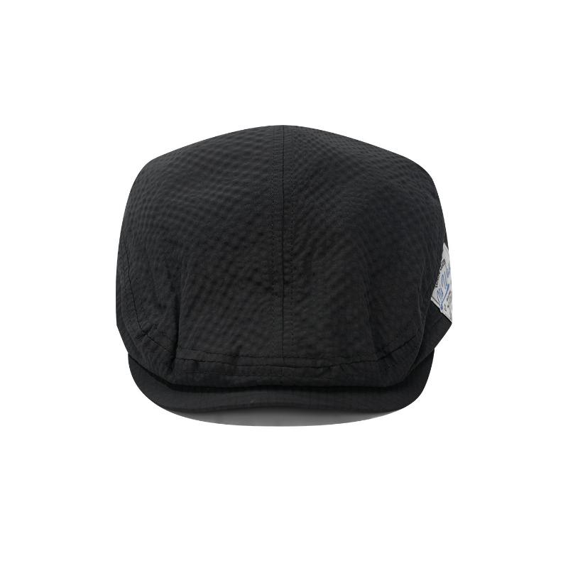 

Ретро быстросохнущая кепка с козырьком для пары, летняя беретка с обратной надписью, большая окружность головы, кепка с козырьком, женская, делает лицо маленьким Adjustable чёрный