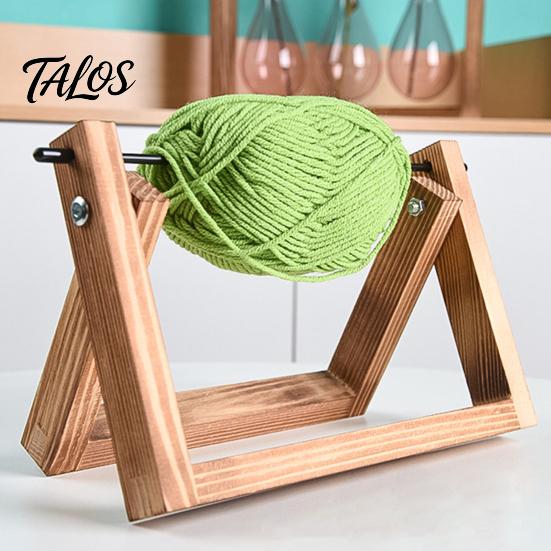 Knitting Supplies for Beginners Wooden Crochet Yarn Holder, Rotatable Portable Organizer Rack, Stable Wood Spindle Mortise And Tenon Frame Dispenser