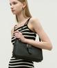 Adaul Buckle Point Shoulder Bag - Black