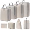 8PCS Travel Luggage Case Bags Polyester Compression Packing Cubes Organizer Pouches for Makeup,Toiletries,Clothes