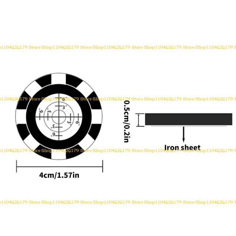 A1A2 Durability Double Side Golf Marker Multifunctional Light weight Golf Putting Aid