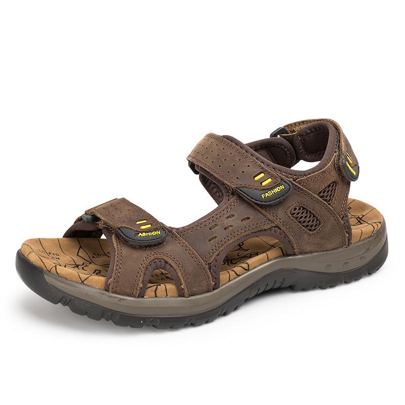 38-48 summer mens Large Size Genuine Leather Men Sandals Summer Men Beach Sandals Outdoor Sandals For Men