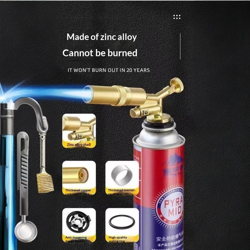 Easy to Refill Auto Ignition Gas Welding Torch Adjustable Flame Burner for Brazing Cooking Camping BBQ Home Maintenance