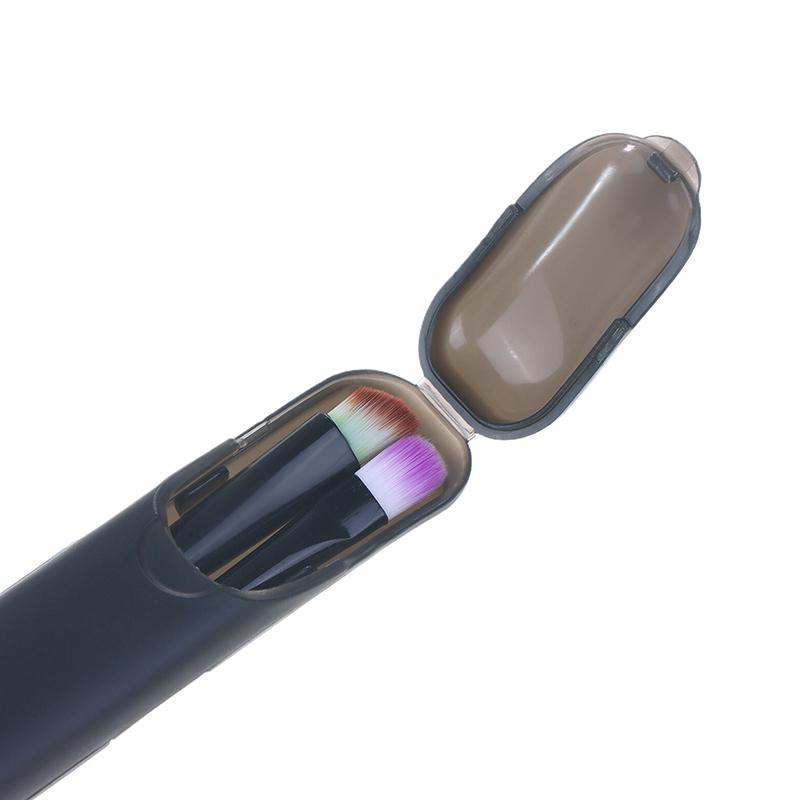 1 Stück Tragbare Transparente Make-up-Pinsel Aufbewahrungsbox mit Deckel Augenbrauenstift Make-up-Pinsel Organizer Essstäbchenetui Beauty-Tool