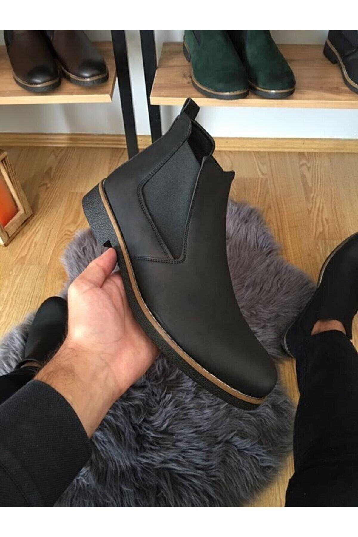 

Мужские модные водонепроницаемые ботинки на плоском каблуке, черные ботинки челси унисекс, обувь 41