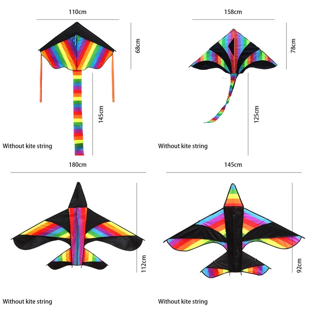 Modern Minimalist Style Colorful Triangular Kite For Children And Adults