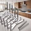 Adjustable Kitchen Rack Stainless Steel Dish Drainer Expandable Utensil Holder Pot Lid Organizer Space Saving Countertop Storage Shelf Drying Rack