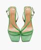 Recur Ecur Anello Artistic Wooden Heel Strap Sandals Green 1209