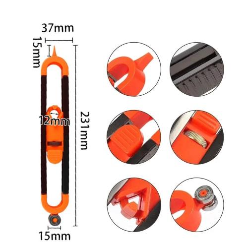 Latikaly Scribing Ruler, Irregular Shape Woodworking Measuring Gauge, Contour Gauge with Lock, Adjustable Precision, Profile Measuring Gauge, Contour