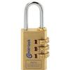 Brass Padlocks Combi Lock, Size : 30, Caliper Thickness 5 Mm, Inner Caliper Height 27 Mm, Knurled Wheels : 3