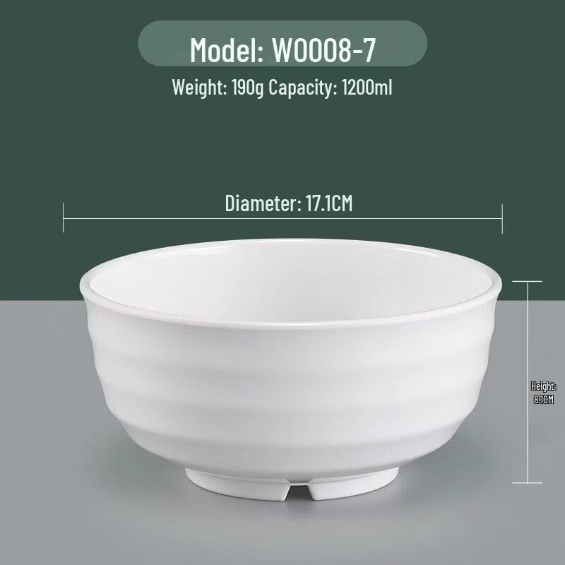 White Commercial Melamine Soup Bowl